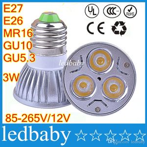 Wholesale mr16 led 12v resale online - CREE W GU10 MR16 E27 GU5 LED Spot Light Bulb Lamp GU10 Spotlight V V DHL