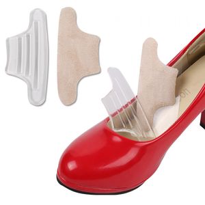 10 pares traserosas invisibles plantillas de silicona transparentes y beige pegatinas resistentes a resbalones cómodos accesorios para zapatos