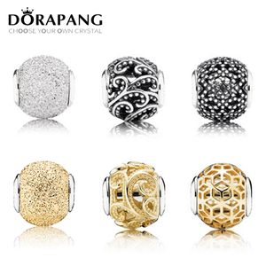 DORAPANG Genuine 925 Sterling Silver scavato modello Charm branello Fit collocazione gioielli braccialetto braccialetto fai da te all'ingrosso