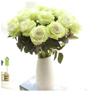 13 kolorów Vintage sztuczne kwiaty róża 51 cm/20 cali róży bukiety do dekoracji bukietu ślubnego ślubnego