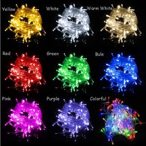 Najgorętsze UPS Free 10m 100led Kolorowe LED String Fairy Light Xmas Boże Narodzenie Party Wedding Lights Twinkle Lights