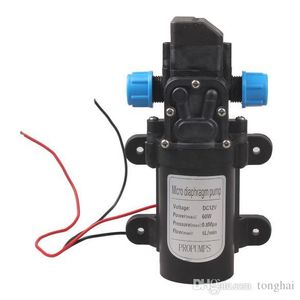 Partihandel DC 12V 60W Mini Micro Membran Högtryck Vattenpump Automatisk switch 5L / min H210417