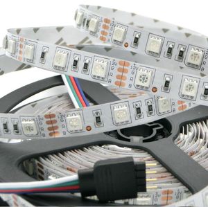 شريط LED 5050 DC12V 60LEDs / m ضوء LED مرن RGB أحمر أخضر أزرق دافئ أبيض بارد أبيض 5050 LED قطاع