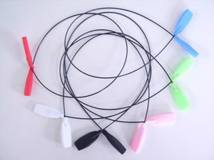 100pcs/partia Ultra cienkie lekkie okulary okularowe kabel okularowy sznur ustalający z płaskim silikonowym końcem końcówek łańcucha okularu