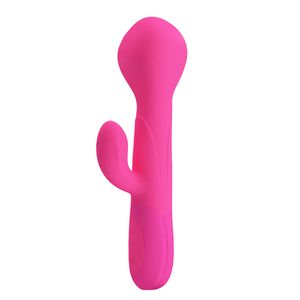 Prettylove Großer aufblasbarer Dildo-Vibrator, G-Punkt-Kaninchen-Vibrator, wiederaufladbar, wasserdicht, Silikon, Klitoris-Stimulator, Sexprodukt 17901