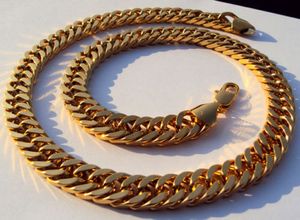 FINITURA SPESSA MIAMI CUBANA DA UOMO PLACCATA IN ORO 18K COLLANA A CATENA Pesante