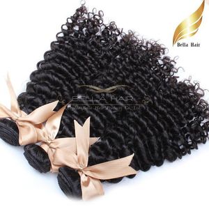 Curly Hair Extension Brasilianska mänskliga förlängningar Remy Hair Weave Bunds Drop Ship 3pcs/Lot