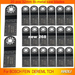 20 st 32mm Bi-Metal Saw Blades för oscillerande verktyg Tillbehör som Fein MultiMaster, TCH, Dremel, Bästa Renovator Elektriska verktyg