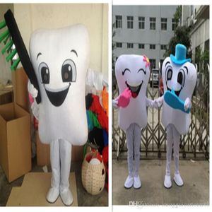 Professionell fabrik tand Mascot kostym Vuxen storlek med tandborste Gratis frakt för festivalannonsering