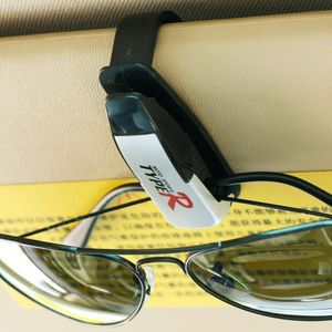 10st / lot svart auto fäste bilglasögon hållare auto fordon visor solglasögon öga glasögon affärsbank kort biljetthållare klipp support