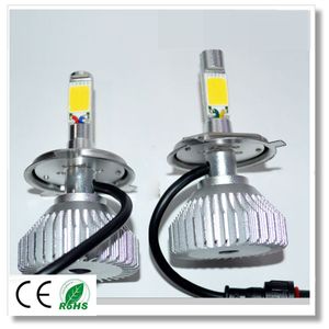 Yüksek kaliteli Çift ışın Led parlak araba far değiştirme far H4 9003 HB2 30 W 3000LM 6000 k Sürüş COB Ampul