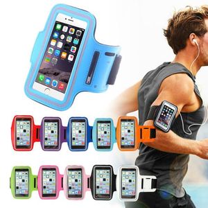 För iPhone 14 13 12 Mini XS Max 8 7 Plus Sports Running Armband Fodral Träningshållare Pounch Mobiltelefon Arm Vattentät Väska Band Support 4,7 5,5 6,5 7 tums telefon