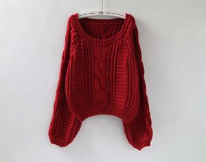 Yeni 2017 Bahar Sonbahar Gündelik Kadın Sweaters ve Tulunma Fener Kılıf Kısa Sweater Gevşek Çekme Femme