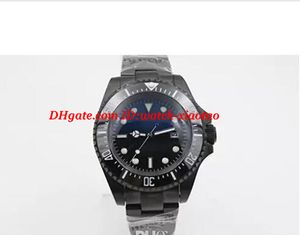 Luxury Watch PVD Beläggning 116660 Mäns Rostfritt stål Blå / Svart Ring Keramik 44mm Automatisk mekanisk Mäns Top Kvalitet