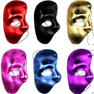 Erkek Maske Sol Yarım Yüz Gece Opera Fantom Erkek Kadın Maskeleri Masquerade Parti Maskeli Balo maskeleri Cadılar Bayramı Cadılar Bayramı şenlikli malzemeleri