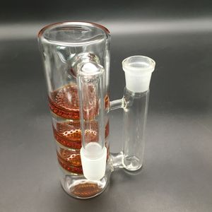 Кальяны Ash Catcher Triple perc ashcatcher 14mm 18mm размер соединения Оптовая HC женские мужские кальяны стеклянные уловители