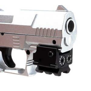 Kompakte Gewehr großhandel-Mini Einstellbare Kompakte Taktische Red Dot Laser Zielfernrohr Fit Für Pistole Mit Schienenmontage mm ht034
