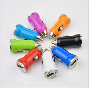 For Iphone 6/6s USB Car Charger Colorful Bullet Mini Car Charge Portable Charger Universal Adapter 5V 1A For Iphone Samsung
