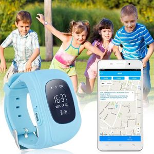Q50 SmartWatches 어린이 안티 잃어버린 GPS 트래커 시계 아이들을위한 SOS GSM 휴대 전화 앱 iOS 안드로이드 Smartwatch 손목 밴드 경보 1PC 로트