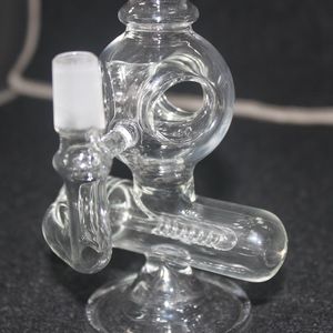 small design skull glass bong black and clear 8" with 14.4mm joint with dome nailglass water pipe glass bong oil rig