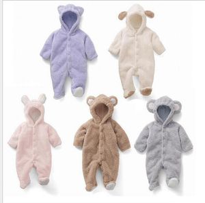 Caldi pagliaccetti per bambina e neonato Pigiama pagliaccetto monopezzo Cappotto a maniche lunghe per animali dei cartoni animati Vestiti striscianti per bambini