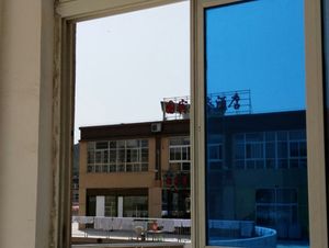 Pellicola solare per pellicola tinta Wiindow cromata a specchio blu per finestre di costruzione AUTOADESIVO dimensioni 1.52x30M 4.98X98FT