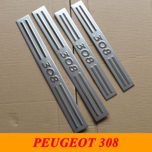 Soglia del pedale di benvenuto per battitacco sottoporta esterno in acciaio inox Peugeot 308 per Peugeot 308 2008- 2013 2014 2015 Accessori auto