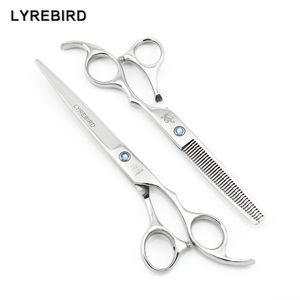Wholesale dog hair scissors for sale - Group buy Hair scissors INCH Cutting scissors INCH Thinning shears LYREBIRD Silvery Dog Grooming scissors Blue stone NEW