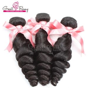 Mongolian Hair 3pcs/lot Virgin Human Hair Weave Wavy Loose Wave Fast Shipping Natural Color Greatremy DropShipping