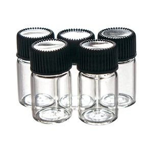 formax420 10 x clear 4ml clear glass minnow jar jar vial with lid surge cap/lid無料配送