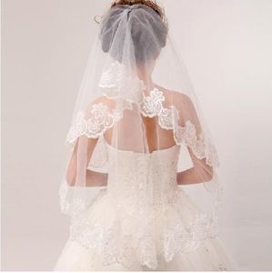 2022 Custom Made Stock Inexpensive Accessories Veils Two Pieces Appliques Edge tulle Bridal Accessories Hot Sales Modern Amazing