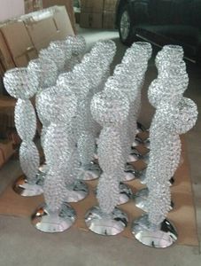 Elegant Slim metal flower vase , trumpet vases centerpieces for wedding & home decoration