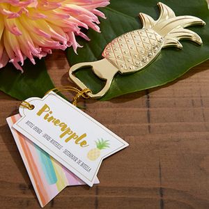 Abridor de garrafas dourado de abacaxi, 30 peças, lembrancinhas de casamento, chá de panela, praia tropical, havaí, eventos, ideias de decoração de mesa para festas