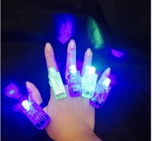 Sihirli parmak ışıklar Parlak LED lazer Parmak Halka Işık Lambası Kirişler Torch İçin Parti KTV Bar eleştiriler ışık parlaması lazer parmak yüzük ışık