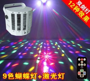 Laser Farfalla illumina stanze illuminazione scenica lanterna ktv flash bar raggio laser luci laserSky RGB LED Stage Party Disco DJ Home Light