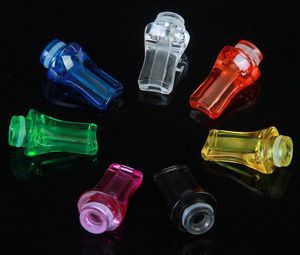 Plastik Buharlaştırıcı Damla Ipuçları toptan satış-Kaliteli Şık Damla İpuçları Düz Plastik Ağızlık Atomizer Buharlaştırıcı Için Şeffaf Renkli Damla İpucu