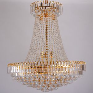 Luxury Royal Empire Golden Europen Crystal Chandelier Large Contemporary Lighting French Style Hotel Lobby Design