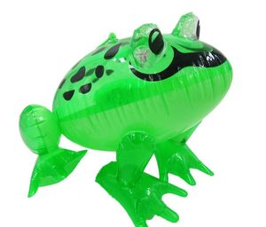 LED aufblasbares Kinderspielzeug aufblasbarer Tierfrosch im Freien Babyschwimmbadspielzeug 28x29x36cm Größen großes PVC-Material Kinderspielzeug kostenloser Versand