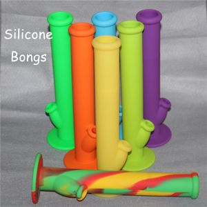 Hot Sale high quality Silicone bong For Smoking Bongs Glass/Silicone Water Pipe Dab Jar Dabber Wax silicone water pipes via DHL