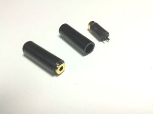 Conector De 2,5 Mm venda por atacado-20 mm Pole Fêmea jack Adaptador De Solda De Áudio De Conector
