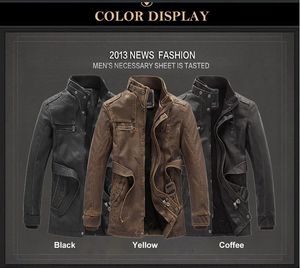 New 2016 men clothing Pu Leather jacket Winter coat motorcycle leather jackets cultivate one's morality trench coat high quality