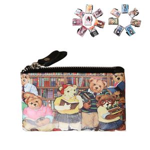 Cartoon Cute Coin Wallets holders Ladies Girls boys Cow Genuine Leather Zipper wallets and Credit card holders packet Purses top fashion