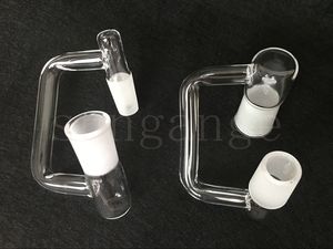 Högkvalitativ mycket stark 100% Quartz Drop Down Adapter Quartz Adapter vs Glass Adapter Converter Joint Connecter för Glass Bong Glass