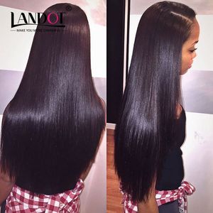 8A Peruviaanse Indiase Maleisische Braziliaanse rechte Virgin Menselijk Haar Weefsels 3/4/5 Bundels Mink Remy Hair Extensions Natural Black Color Dyable