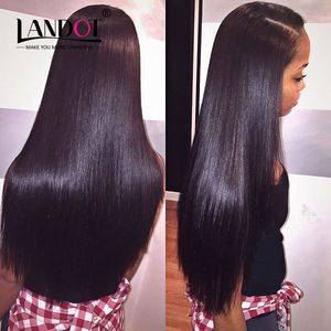 8a Peruwiańskie indyjskie malezyjskie Brazylijskie proste dziewicze ludzkie włosy Weves 3/4/5 Bundles Mink Remy Hair Extensy Naturalne czarny kolor