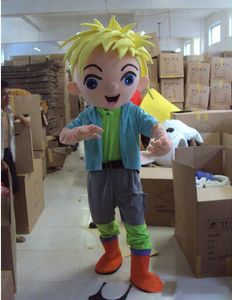 Factory direct sale Mascot Costume Adult Character Costume mascot As fashion freeshipping Yellow hair boy