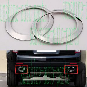 2Pcs CAR 304 Stainless Steel Rear Decorative Tail Throat TRIMS FRAMES For Cadillac SRX 2010-2015 DIY
