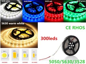 300LEDS 5050 3528 5630 tiras luz quente puro branco vermelho RGB RGB flexível 5m roll 12v ao ar livre led fita