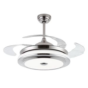 42-Zoll-Esszimmer-Deckenventilatoren Beleuchtung Entfernen Sie die Steuerung Unsichtbarer Ventilator Home LED-Lampen 110V 220V