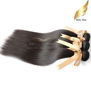 10 34 100 capelli peruviani a trama lisci 3 pezzi lotto estensioni dei capelli umani colore naturale bellahair